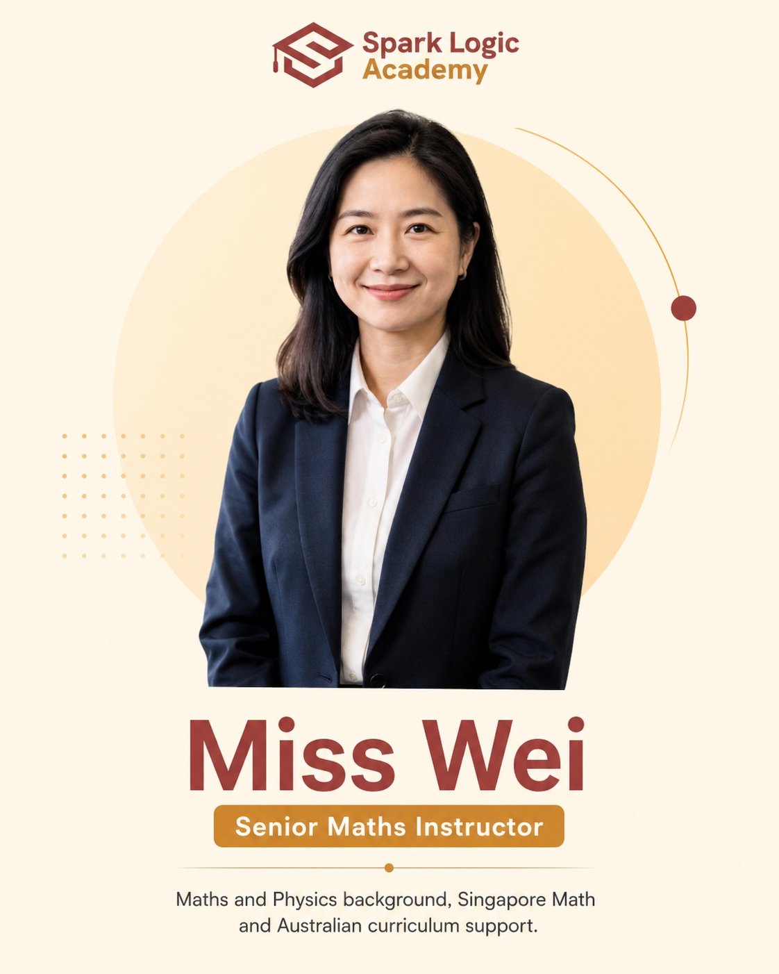 Miss Wei, Senior Mathematics Instructor at Spark Logic Academy