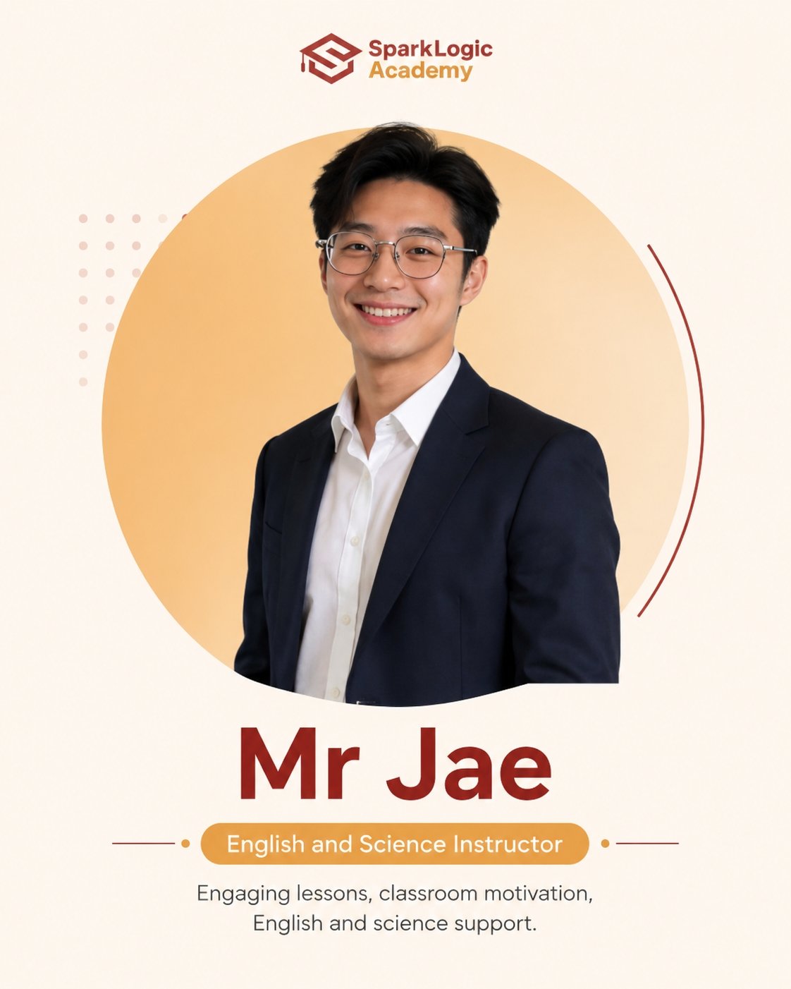 Mr Jae, English, Science and Student Engagement Instructor at Spark Logic Academy
